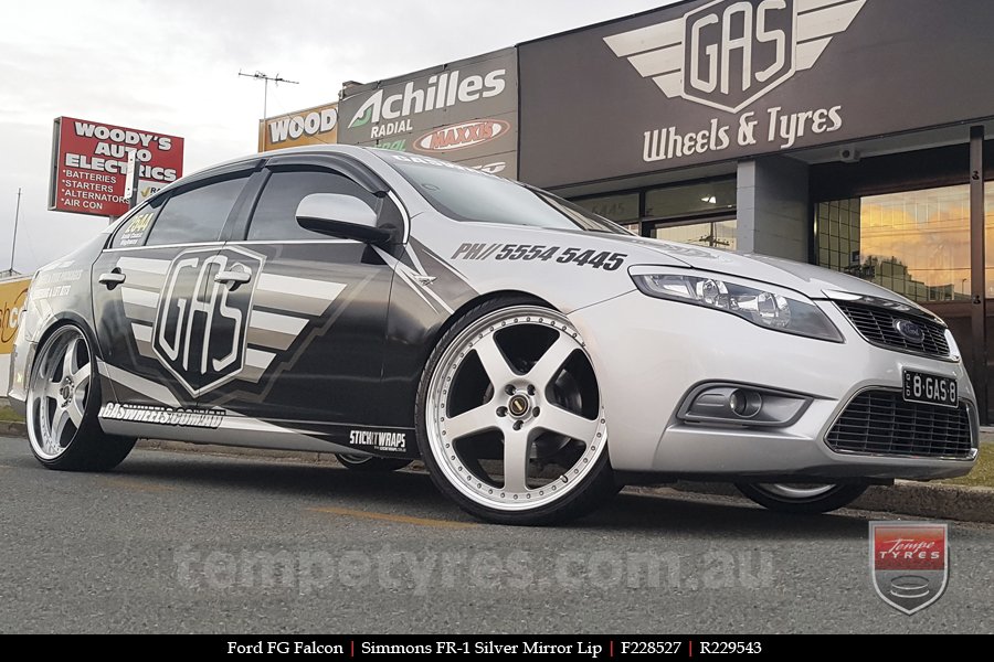 22x8.5 22x9.5 Simmons FR-1 Silver on FORD FALCON