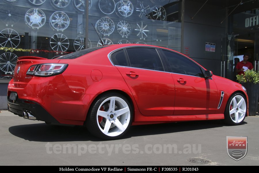 20x8.5 20x10 Simmons FR-C Full White NCT on HOLDEN COMMODORE