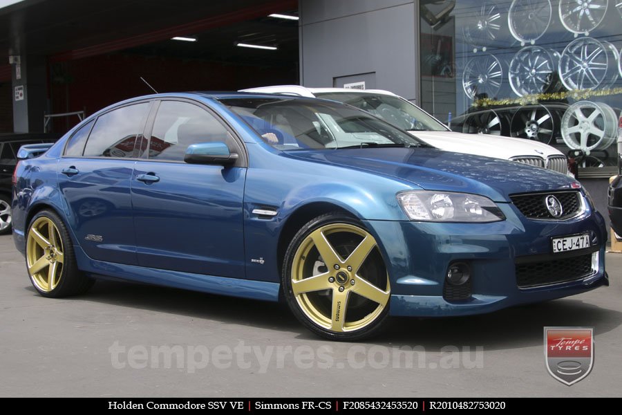 20x8.5 20x10 Simmons FR-CS Gold on HOLDEN COMMODORE