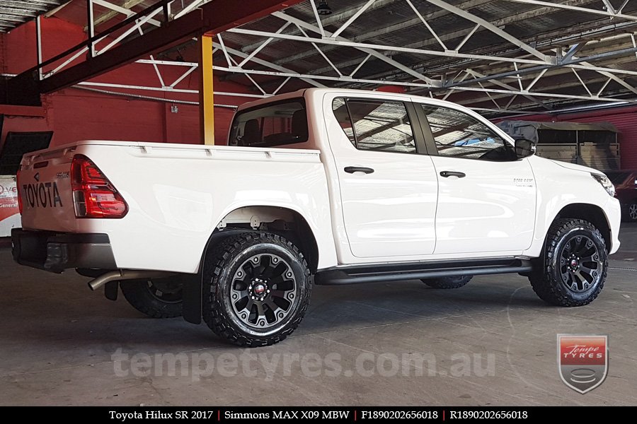 18x9.0 Simmons MAX X09 MBW on TOYOTA HILUX
