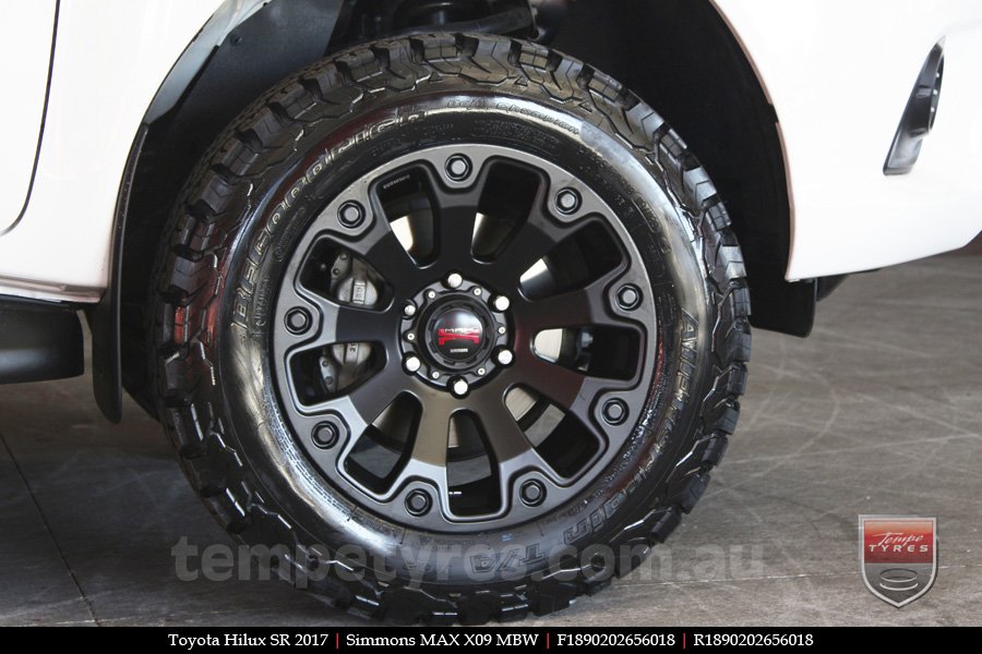18x9.0 Simmons MAX X09 MBW on TOYOTA HILUX