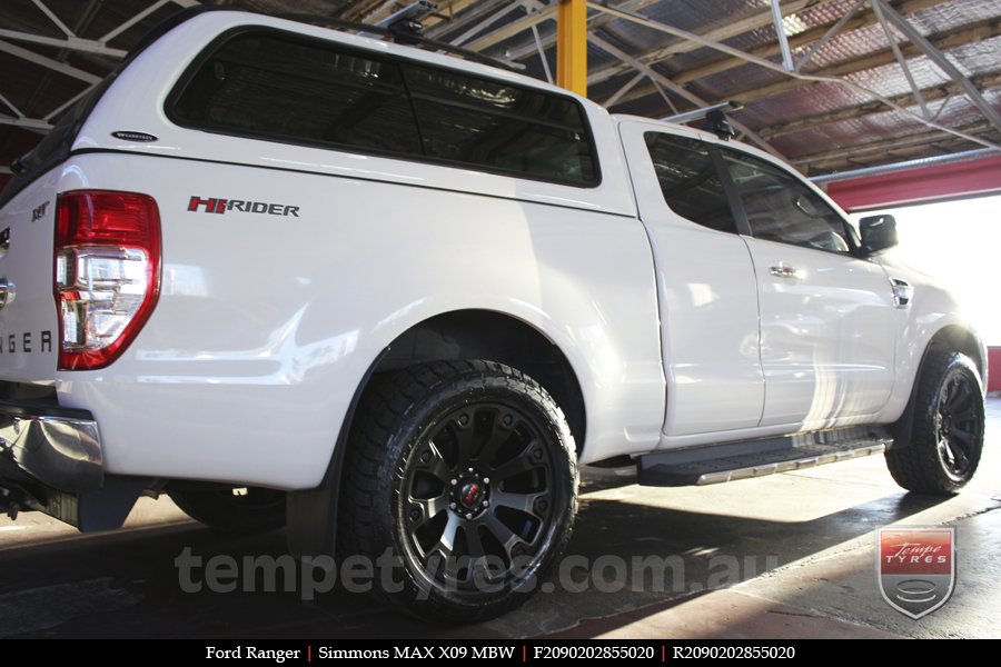 20x9.0 Simmons MAX X09 MBW on FORD RANGER