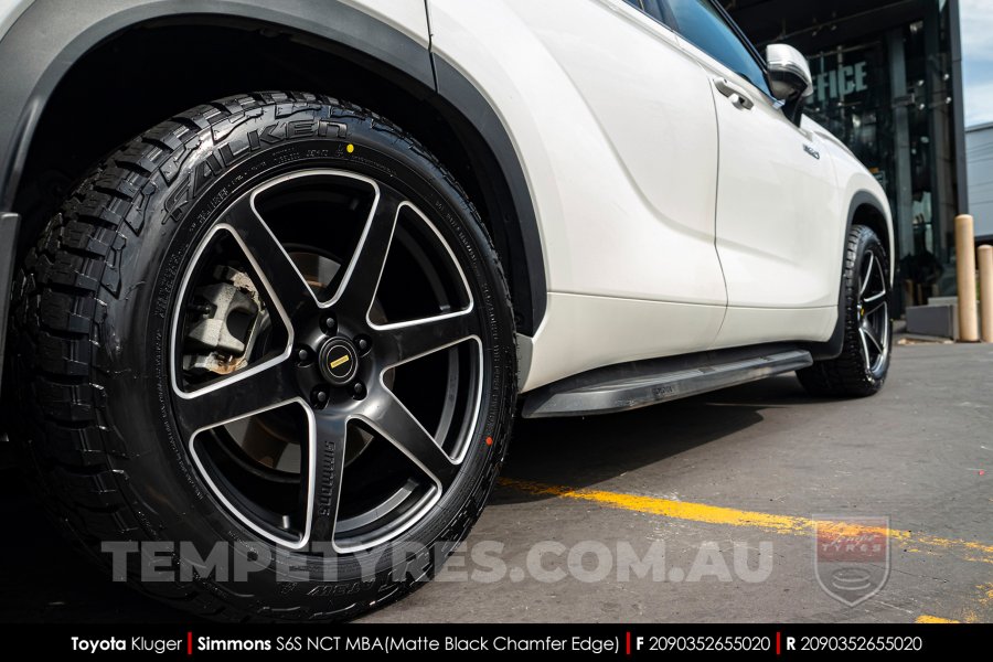 20x9.0 Simmons S6S Matte Black NCT on Toyota Kluger
