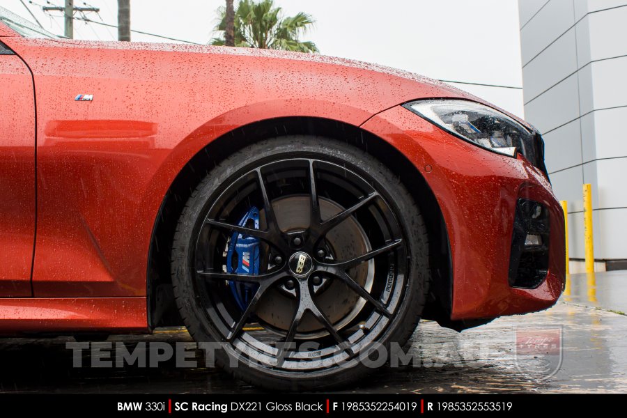 19x8.5 SC Racing DX221 Black on BMW 3 Series