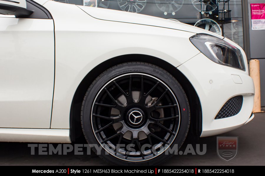 18x8.5 1261 MESH63 Black on Mercedes A-Class