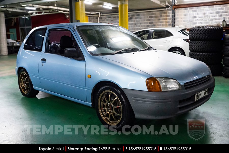 15x6.5 Starcorp Racing 1698 Bronze on Toyota Starlet