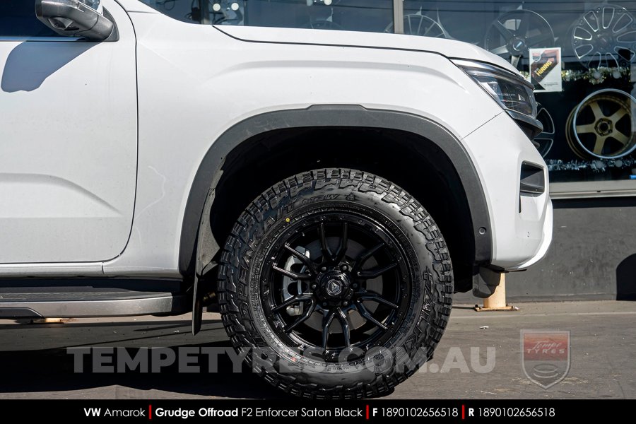 18x9.0 Grudge Offroad F2 Enforcer Satin Black on VW Amarok