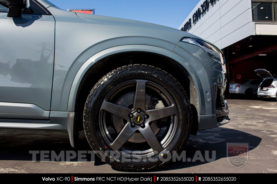 20x8.5 20x10 Simmons FR-C Hyper Dark NCT on Volvo XC90