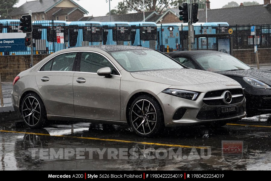 19x8.0 19x9.0 5626 MB507 Black Polished on Mercedes A-Class