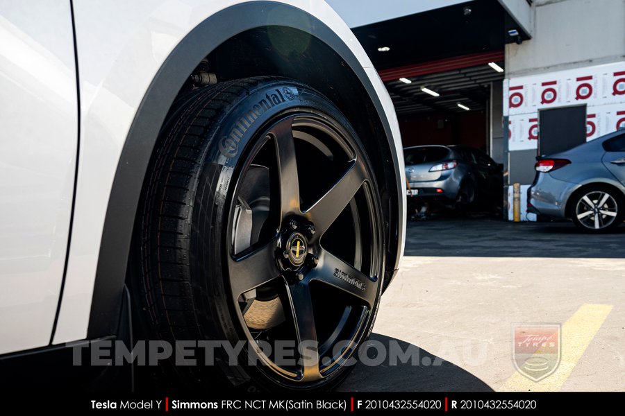 20x8.5 Simmons FR-C Full Satin Black NCT on Tesla Model Y