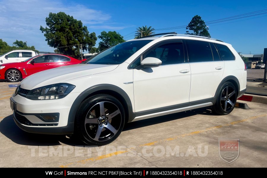 18x8.0 18x9.0 Simmons FR-C Black Tint NCT on VW Golf