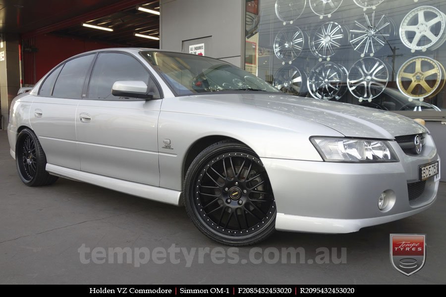 20x8.5 20x9.5 Simmons OM-1 Satin Black on HOLDEN COMMODORE