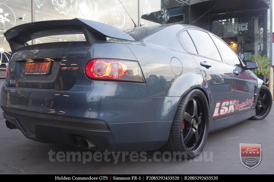 20x8.5 20x9.5 Simmons FR-1 Satin Black on HOLDEN COMMODORE