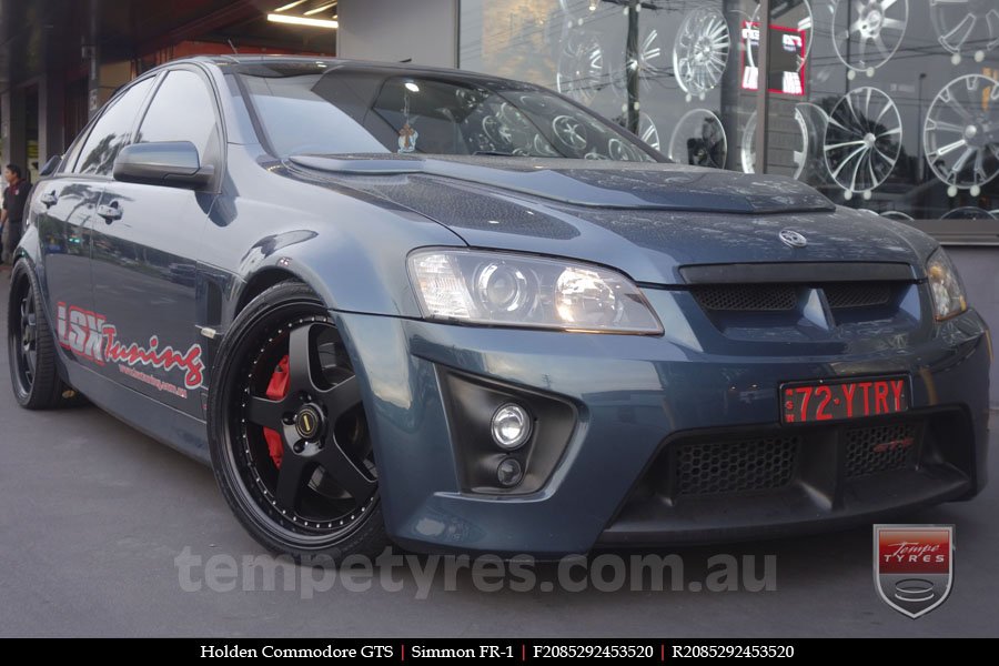 20x8.5 20x9.5 Simmons FR-1 Satin Black on HOLDEN COMMODORE
