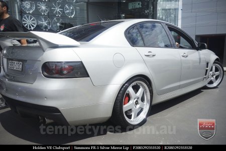 20x8.5 20x9.5 Simmons FR-1 Silver on HOLDEN CLUBSPORT