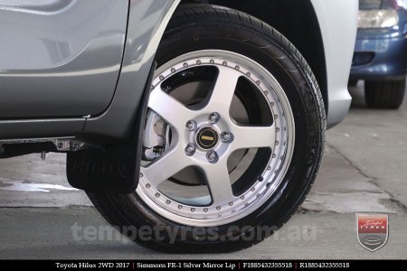 18x8.5 18x9.5 Simmons FR-1 Silver on TOYOTA HILUX