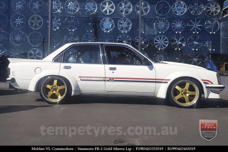 19x8.5 19x9.5 Simmons FR-1 Gold on HOLDEN COMMODORE