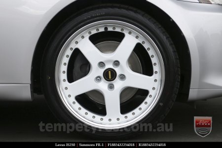 18x8.5 Simmons FR-1 White on LEXUS IS