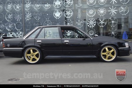 19x8.5 19x9.5 Simmons FR-1 Gold on HOLDEN COMMODORE VK