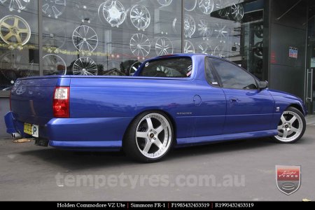 19x8.5 19x9.5 Simmons FR-1 Silver on HOLDEN COMMODORE