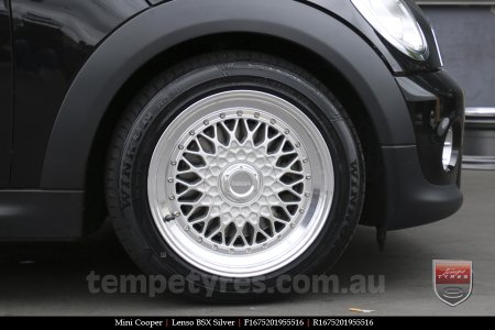 16x7.5 Lenso BSX Silver on MINI COOPER