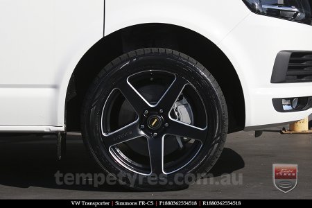 18x8.0 18x9.0 Simmons FR-CS Matte Black NCT on VW TRANSPORTER