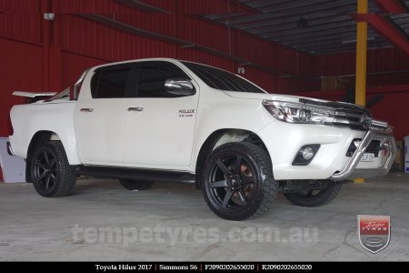 20x9.0 Simmons S6 Matte Black on TOYOTA HILUX