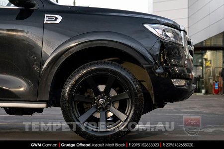 20x9.5 Grudge Offroad ASSAULT Matt Black on Great Wall Cannon