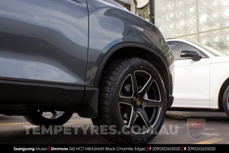 20x9.0 Simmons S6S Matte Black NCT on Ssangyong Musso