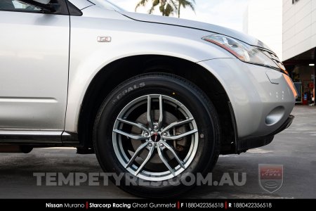 18x8.0 Starcorp Racing 1517 Ghost Gunmetal on Nissan Murano