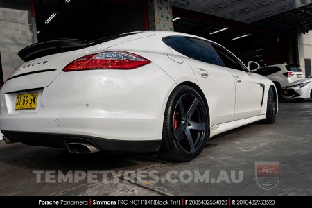 20x8.5 20x10 Simmons FR-C Black Tint NCT on Porsche Panamera