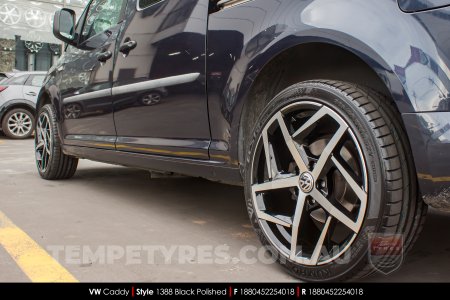 18x8.0 1388 Black Polished on VW Caddy