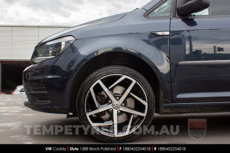 18x8.0 1388 Black Polished on VW Caddy