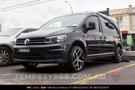 18x8.0 1388 Black Polished on VW Caddy