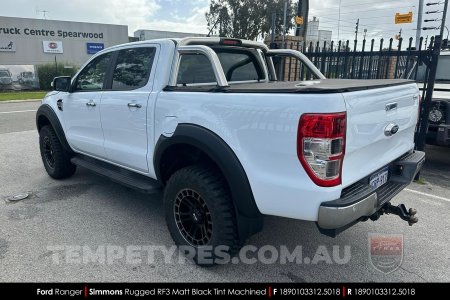 18x9.0 Simmons RUGGED RF3 Matt Black Tint Machined on Ford Ranger