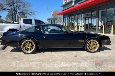 19x8.5 19x9.5 Simmons OM-1 Gold on Pontiac Firebird