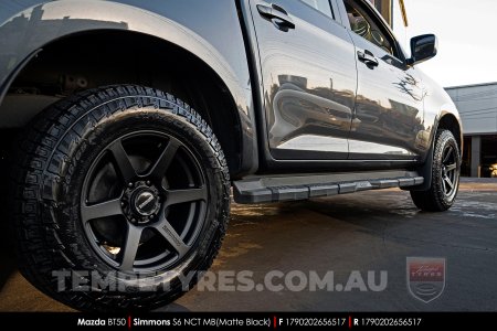 17x9.0 Simmons S6 Matte Black NCT on Mazda BT50