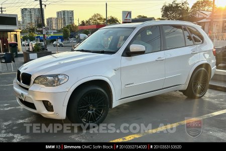 20x8.5 20x10 Simmons OMC Satin Black on BMW X5