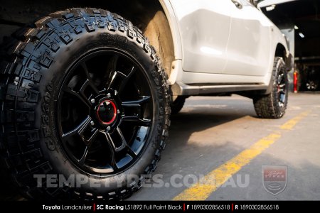 18x9.0 SC Racing LS1892 Black on Toyota Landcruiser