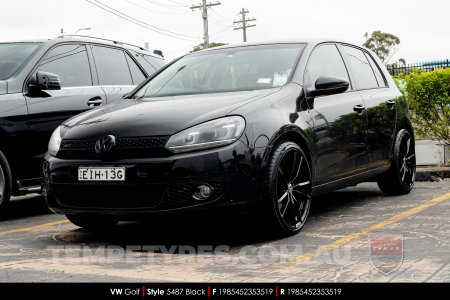 19x8.5 5487 Black on VW Golf