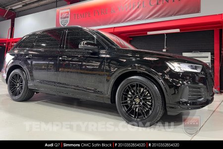 20x8.5 20x10 Simmons OMC Satin Black on Audi Q7