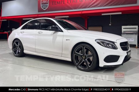 19x8.0 19x9.0 Simmons FR-CS Matte Black NCT on Mercedes C-Class