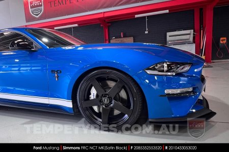 20x8.5 20x10 Simmons FR-C Satin Black NCT on Ford Mustang