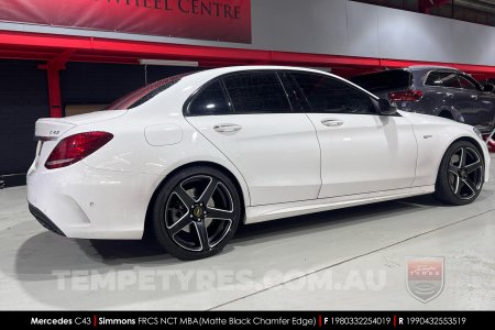 19x8.0 19x9.0 Simmons FR-CS Matte Black NCT on Mercedes C-Class