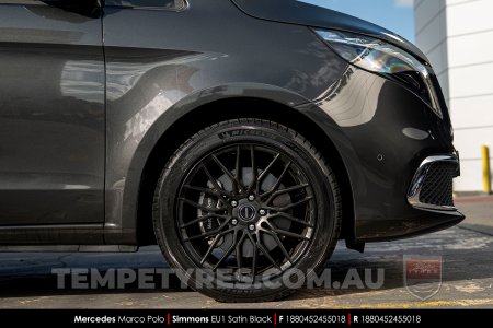 18x8.0 Simmons EU1 Satin Black on Mercedes Marco Polo