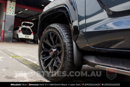 20x9.0 Simmons MAX X11 MBW on Mitsubishi Triton