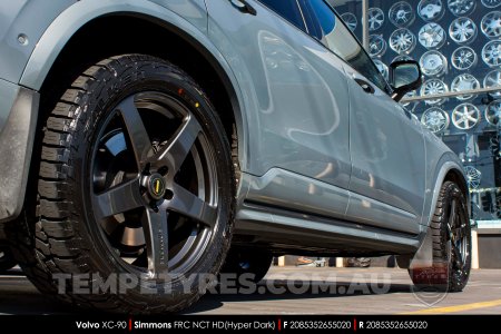 20x8.5 20x10 Simmons FR-C Hyper Dark NCT on Volvo XC90