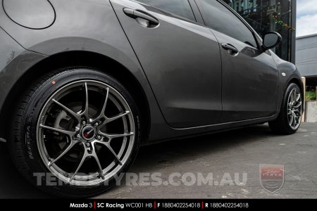 18x8.0 SC Racing WC001 HB on Mazda 3