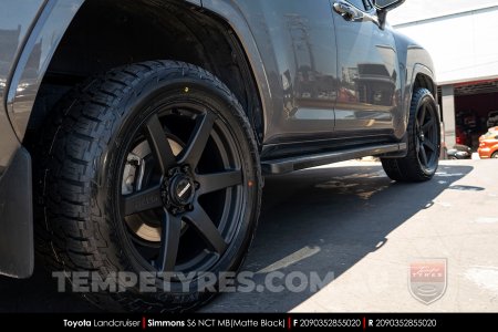 20x9.0 Simmons S6 Matte Black NCT on Toyota Landcruiser