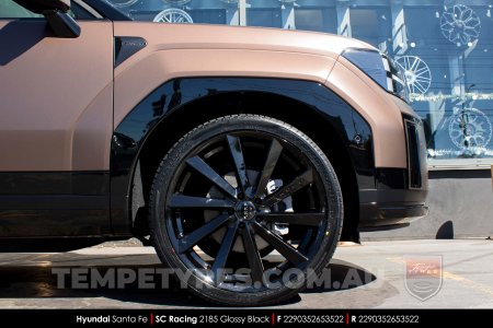 22x9.0 SC Racing 2185 Glossy Black on Hyundai Santa Fe